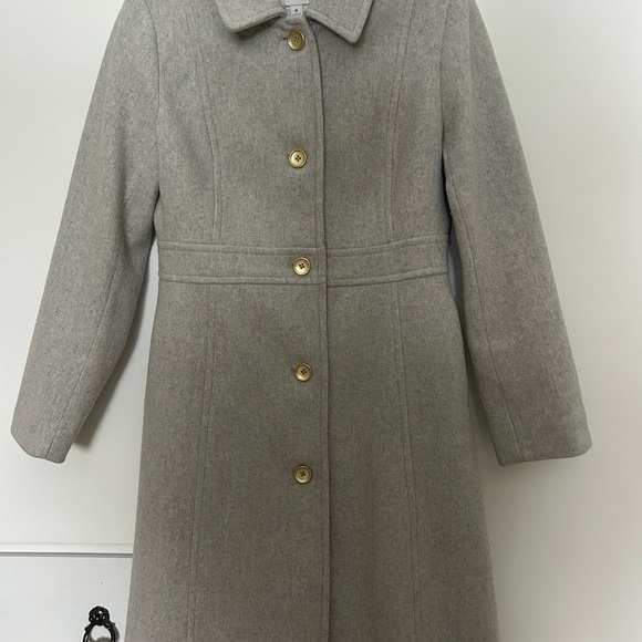 LIKE NEW J. Crew Wool-Blend lady day pea coat Heather grey - Picture 9 of 11